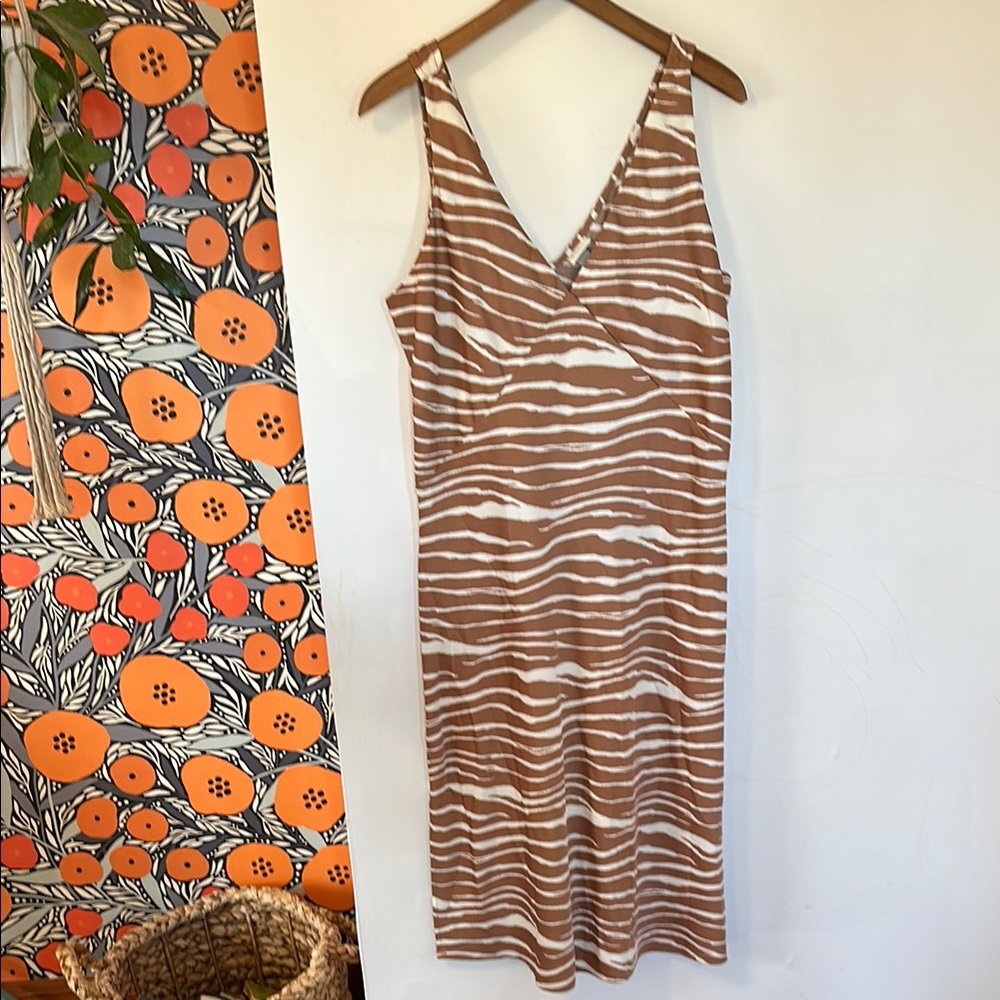 A New Day Zebra Print Sleeveless Silky Slip Dress | large
